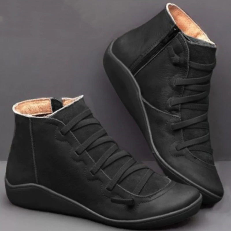 Rosalee™ - Bottes en cuir confortables avec soutien de voûte