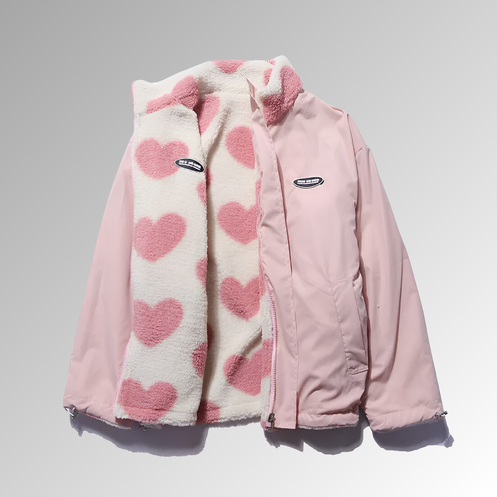 Anastasie™ - Jacket Hiver Douillet à Motifs Cœur