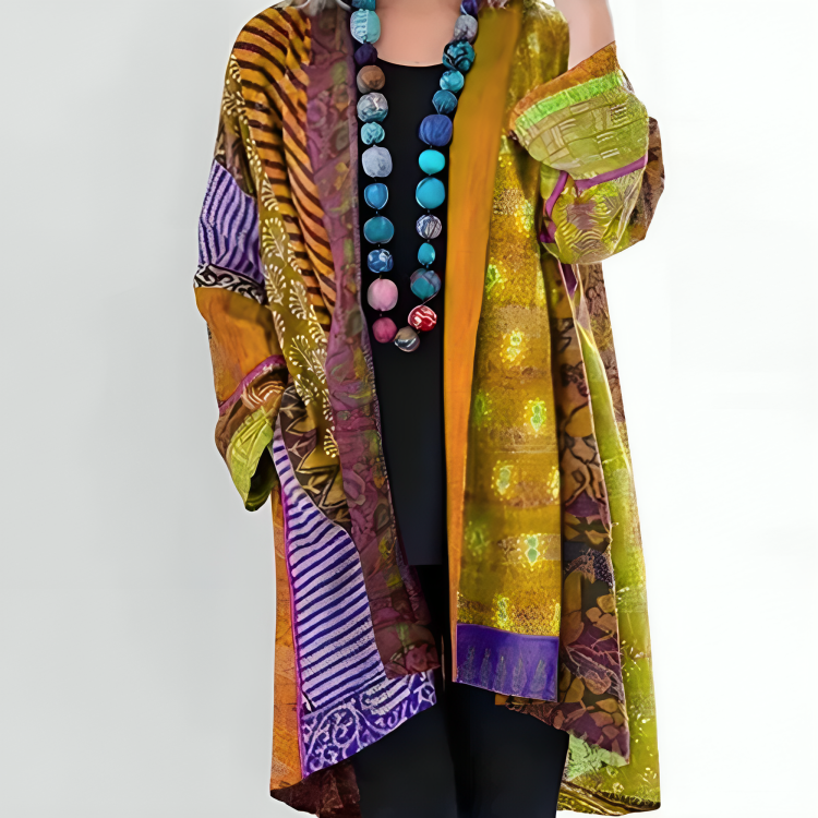 Pierrette™ - Cardigan Bohème en Coton et Lin