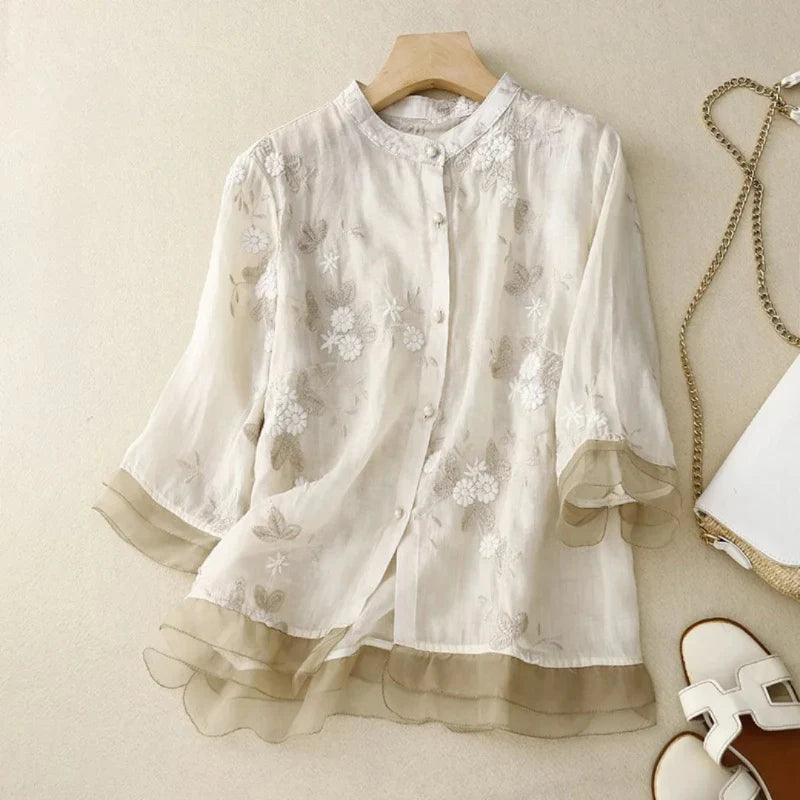 Lauri™ - Blouse brodée