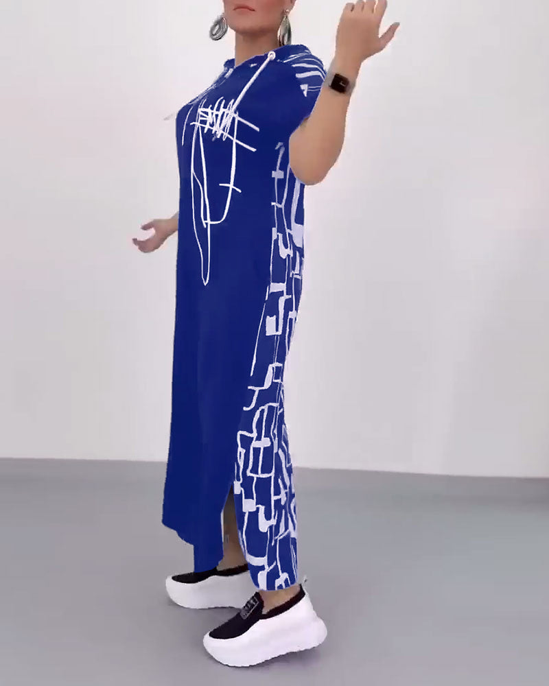 Ilana™ - Robe Maxi à Contrastes et Fermeture Éclair