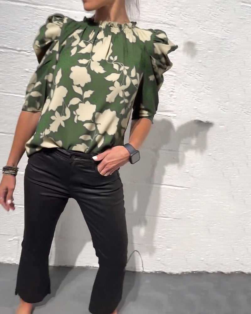 Bellamy™ - Blouse à Manches Bouffantes avec Volants
