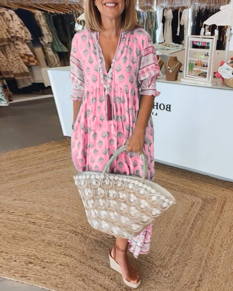 Flavie™ - Robe Décontractée à Coupe Ample avec Imprimé