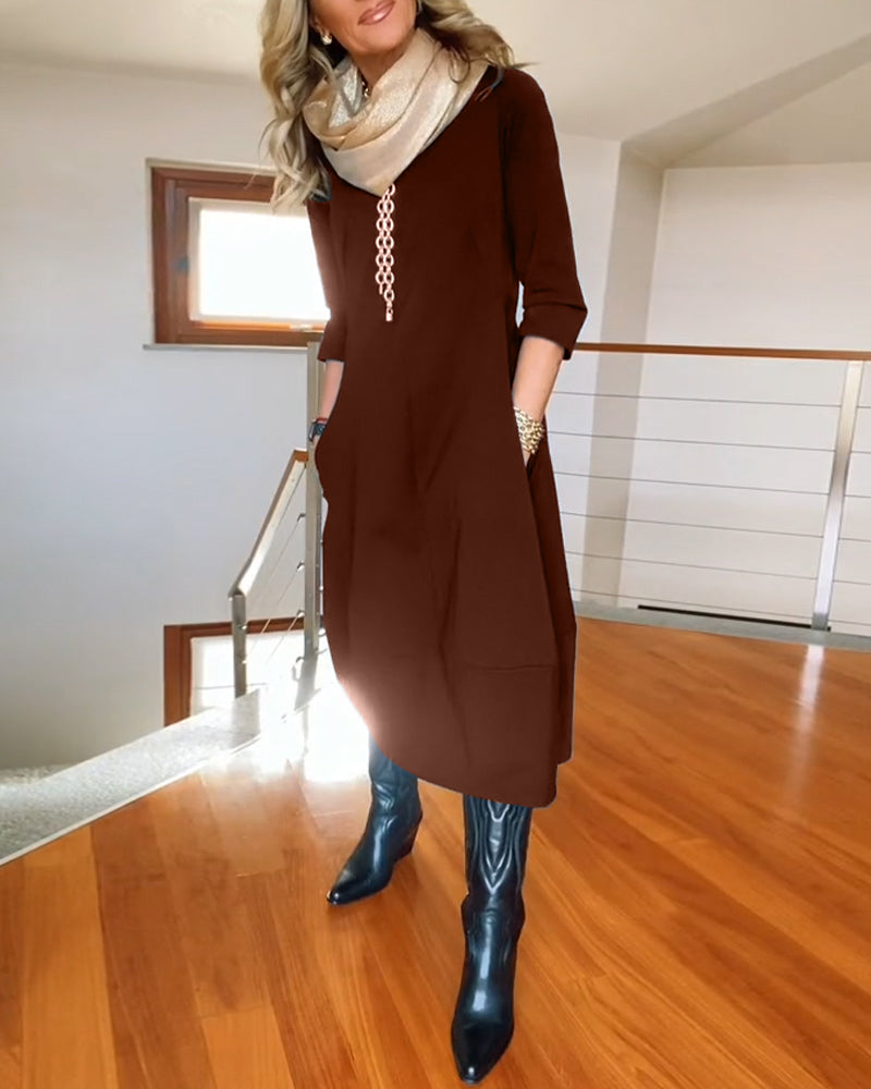 Inès™ - Robe Maxi Vintage Élégante et Confortable