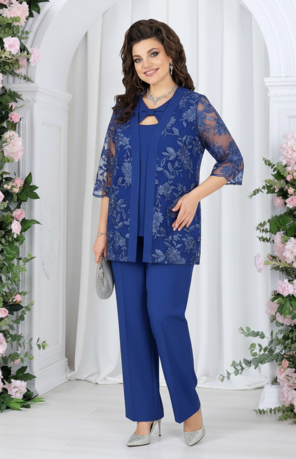 Nelyra™ - Ensemble élégant de 3 pièces avec Cape en Dentelle