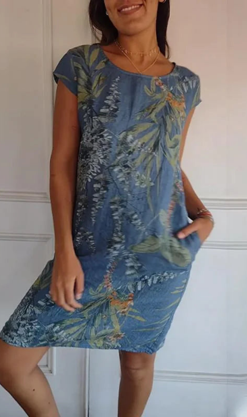 Kaevyn - Robe femme fluide à imprimé jardin