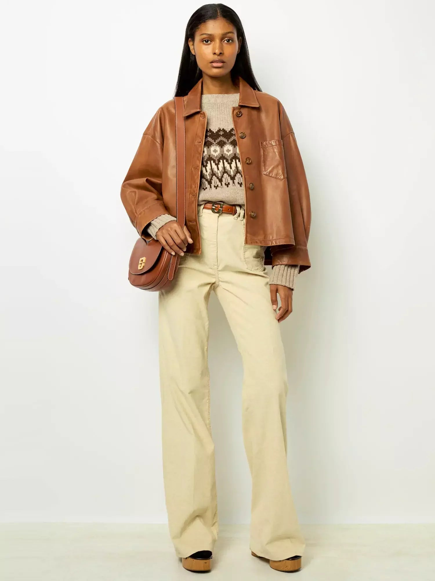 Maureen™ - Veste en Cuir Courte Minimaliste