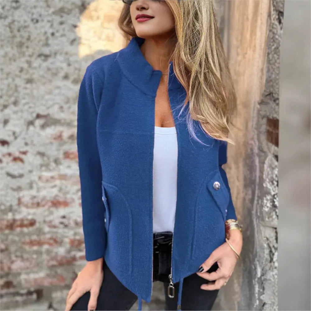 Emeline - Veste femme zippée avec col haut