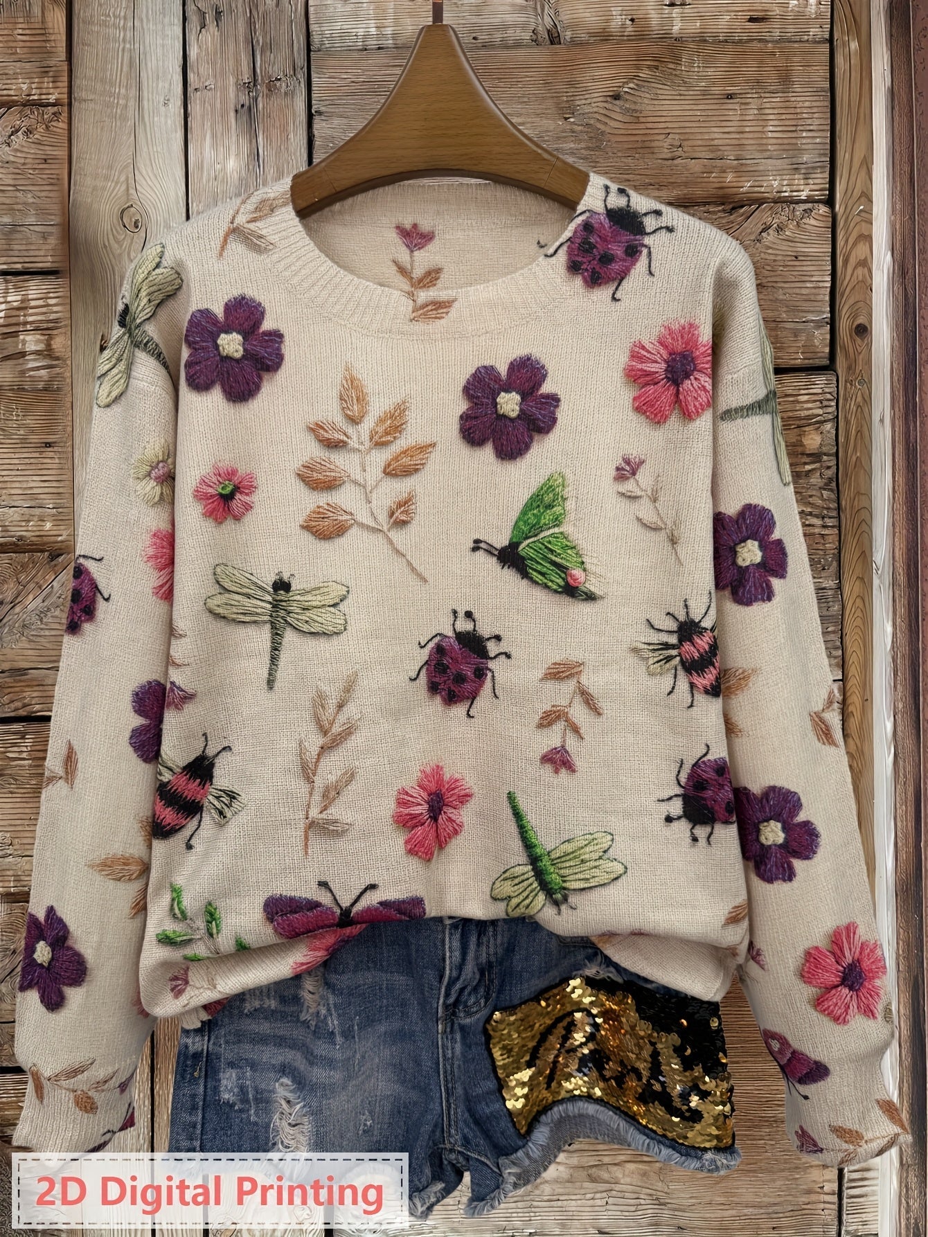 Fiorika™ - Pull Brodé Nature Élégante