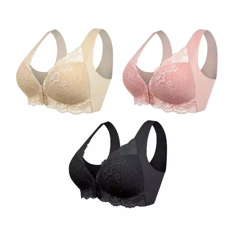 Cira™ - Soutien-gorge sans fil avec fermeture frontale (paquet de 3)