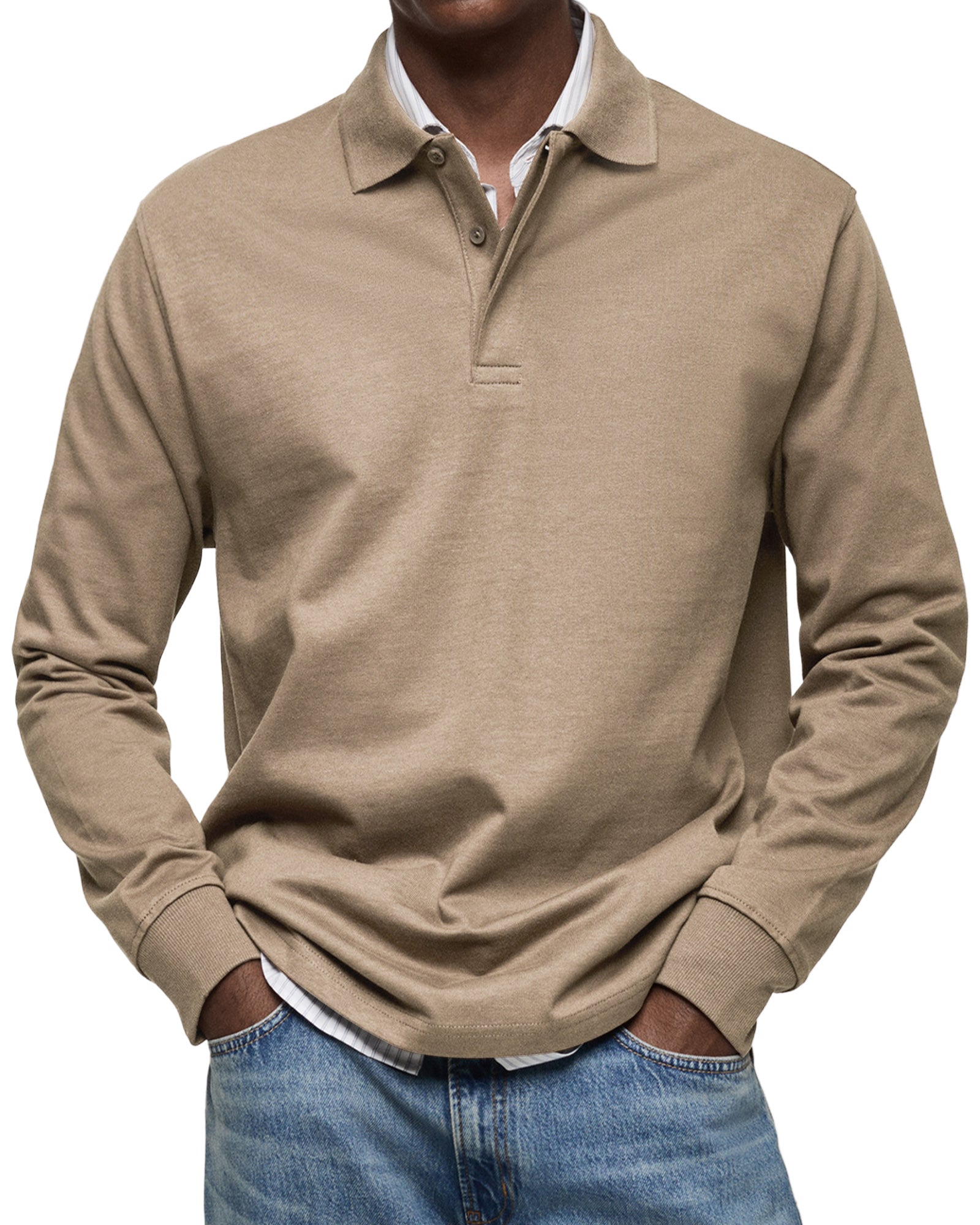 Olivier™ - Polo De Luxe À Manches Longues Pour Homme