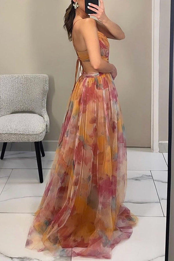 Leora™ - Robe Maxi à Imprimé Floral Enchanteur