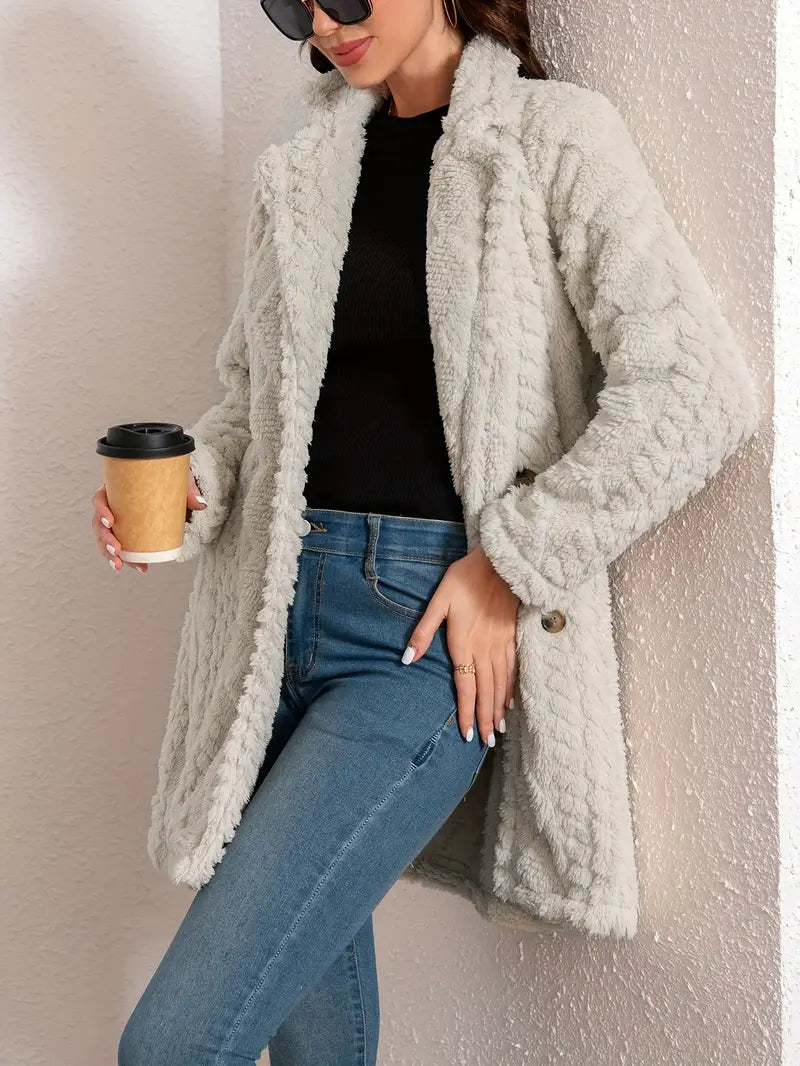 Léa™ - Manteau en fausse fourrure pour femme
