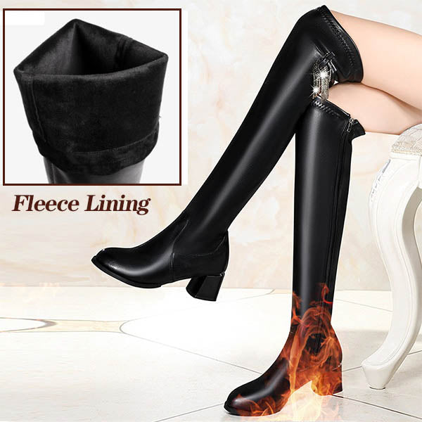 Kaelivra - Bottines Chaudes en Cuir pour Femme