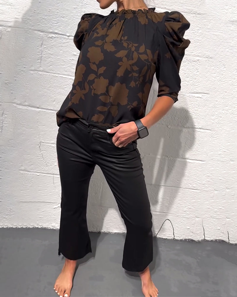 Bellamy™ - Blouse à Manches Bouffantes avec Volants