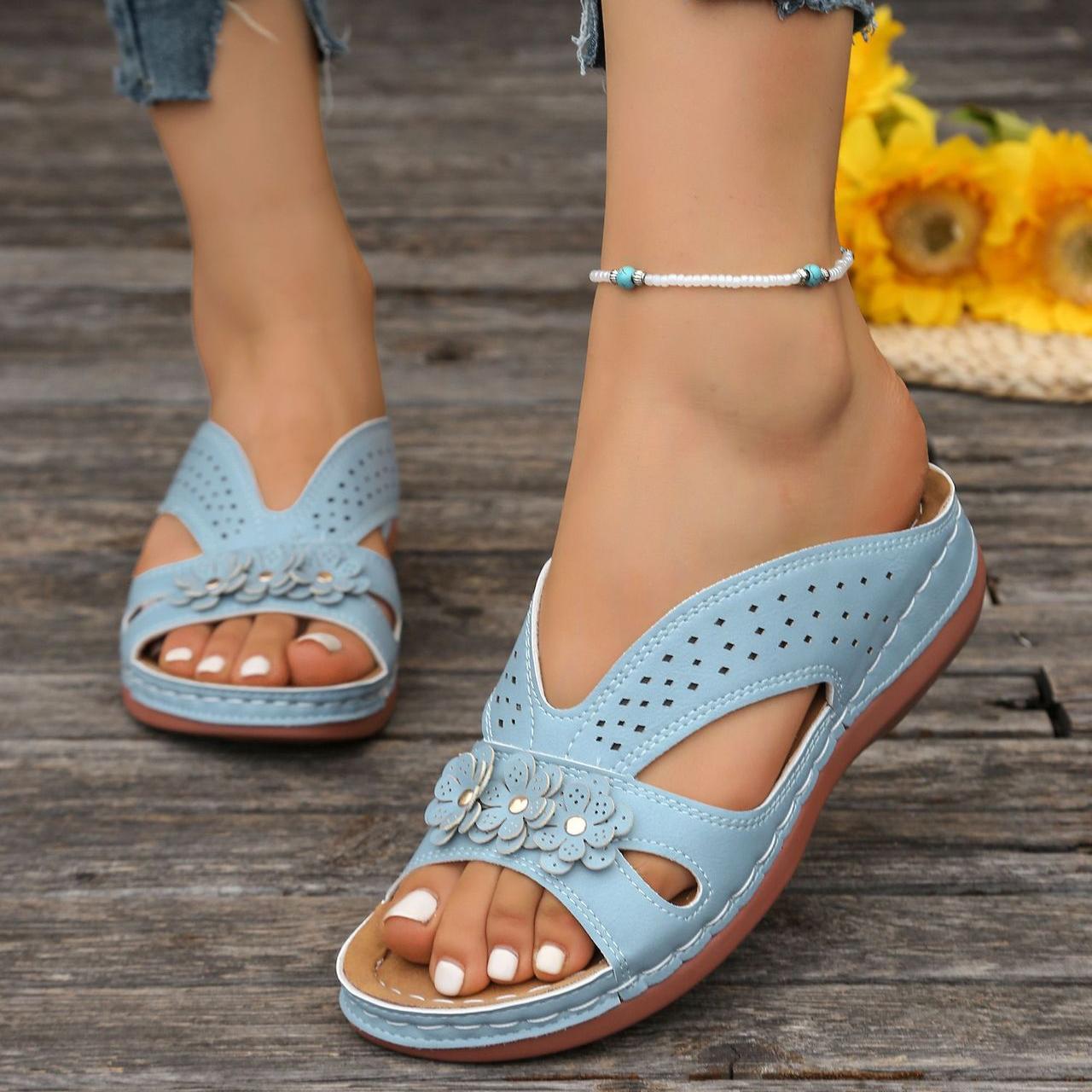 Norabel™ - Sandales avec talon orthopédique de confort – Stabilité, légèreté et posture naturelle