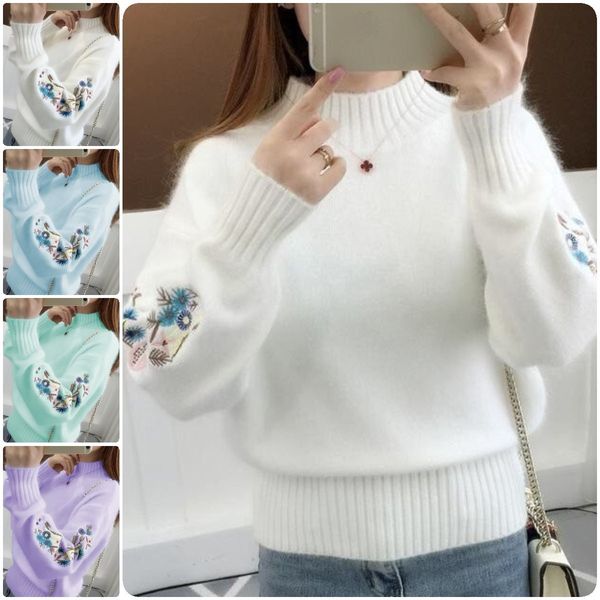 Andrée™ - Pull Brodé de Fleurs Épais
