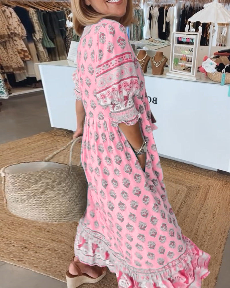 Flavie™ - Robe Décontractée à Coupe Ample avec Imprimé