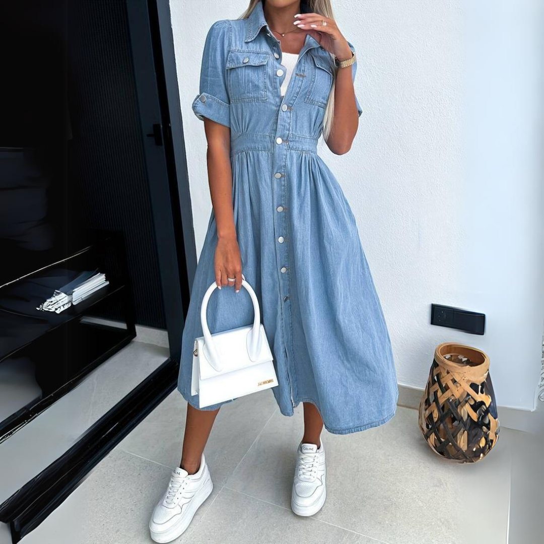 Alicia™ - Robe en denim tendance