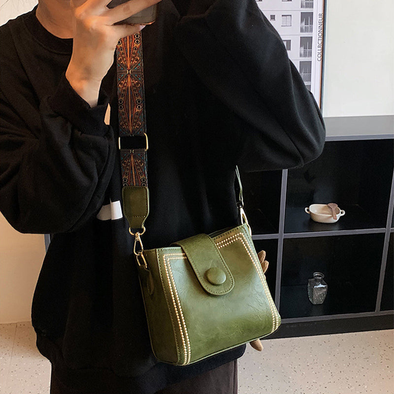 Marguerite™ - Sac Carré Rétro en PU Souple pour Femmes