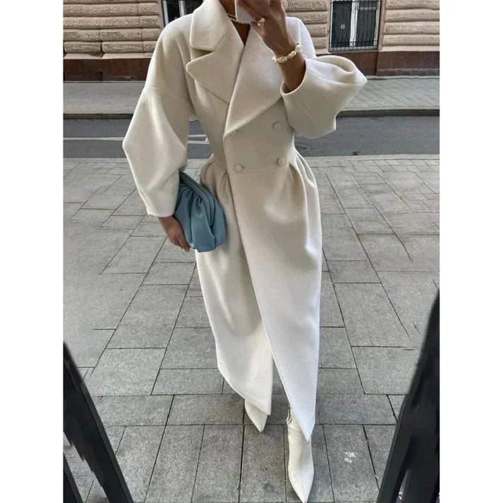 Joëlle™ - Manteau Long à Manches Lanternes Vintage
