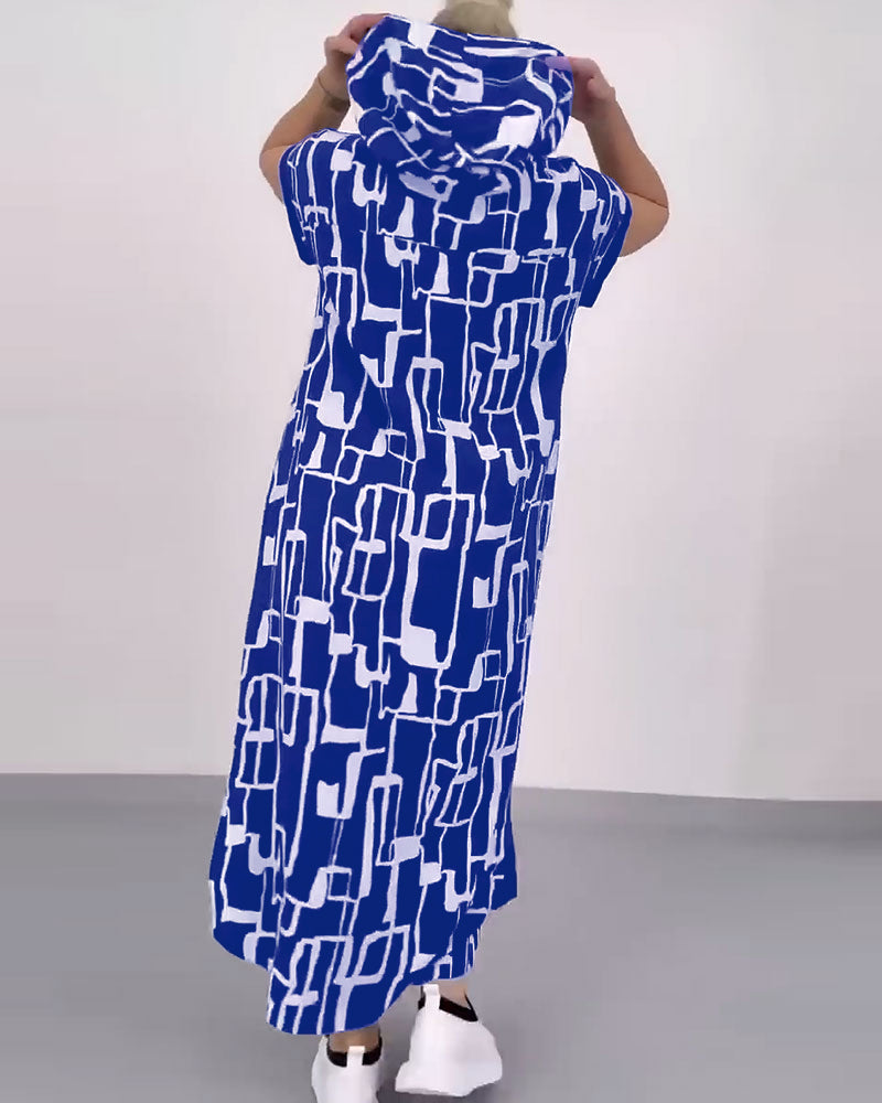 Ilana™ - Robe Maxi à Contrastes et Fermeture Éclair