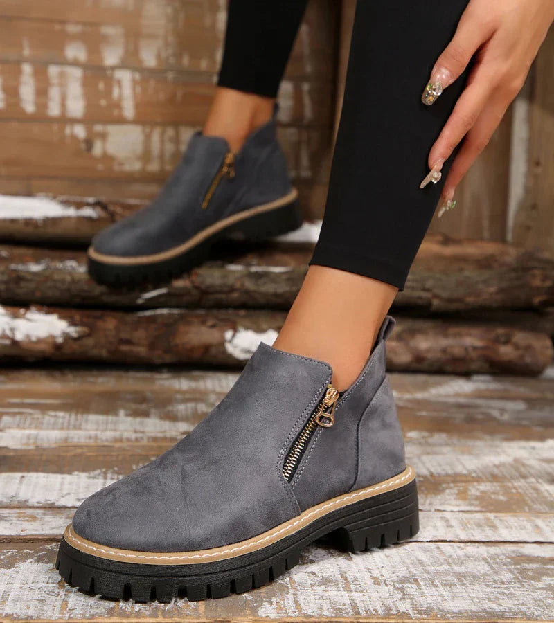 Heliviane™ - Bottines orthopédiques confortables pour femme avec semelle compensée