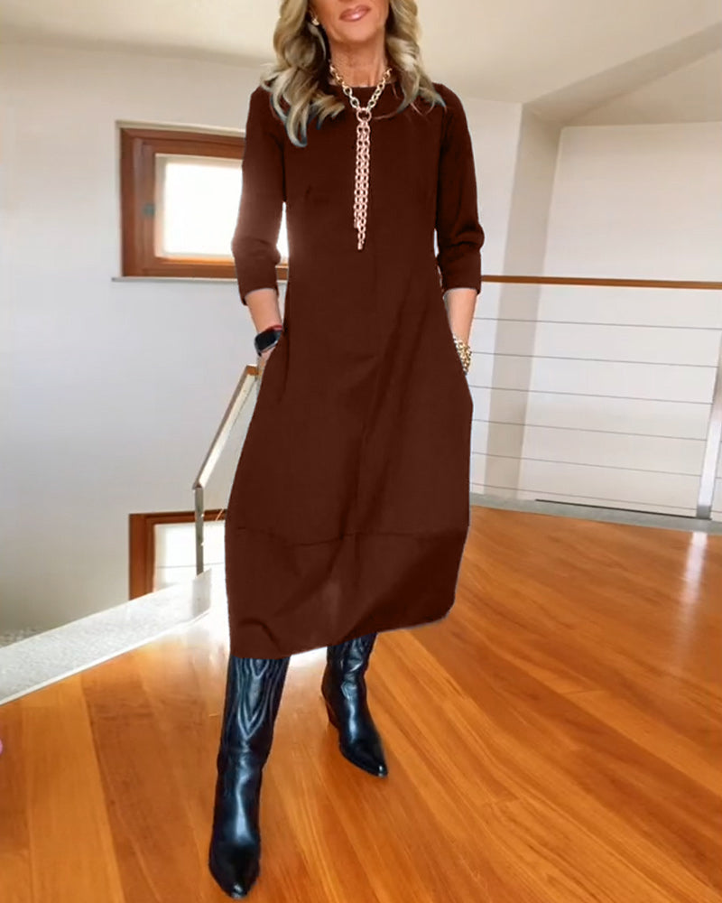 Inès™ - Robe Maxi Vintage Élégante et Confortable