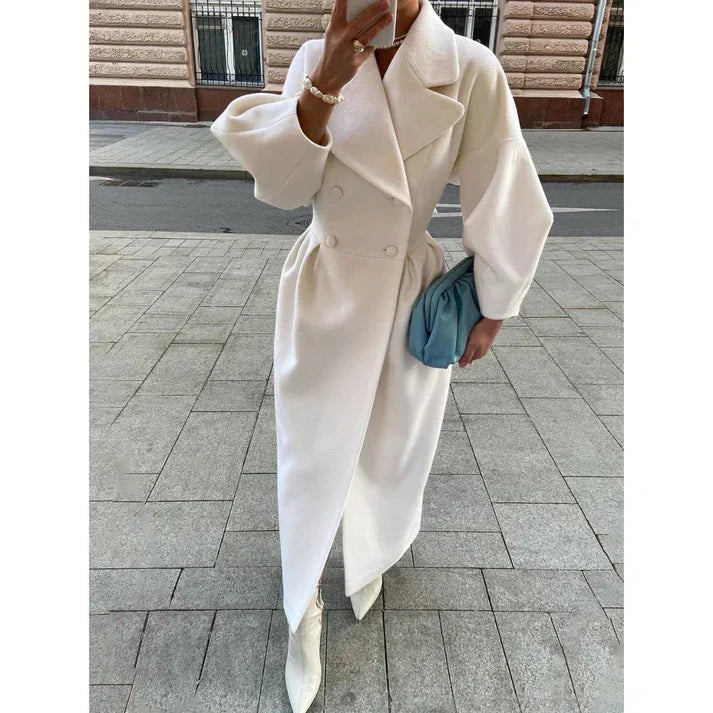 Joëlle™ - Manteau Long à Manches Lanternes Vintage