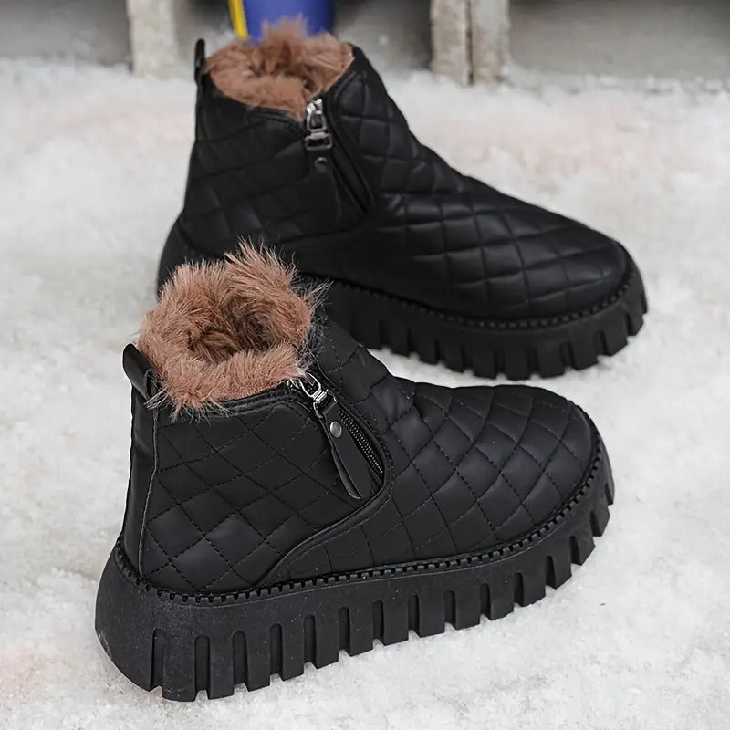 Riviana™ - Bottes d’hiver pour femme en cuir avec soutien orthopédique