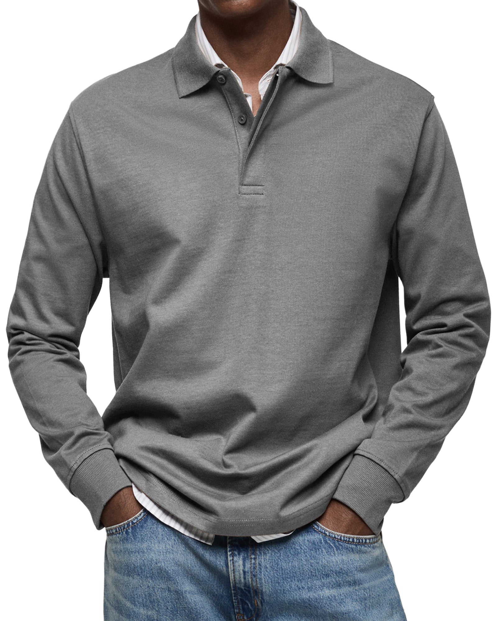 Olivier™ - Polo De Luxe À Manches Longues Pour Homme