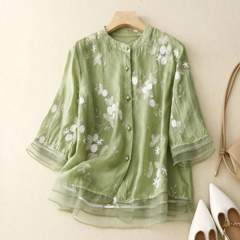 Lauri™ - Blouse brodée
