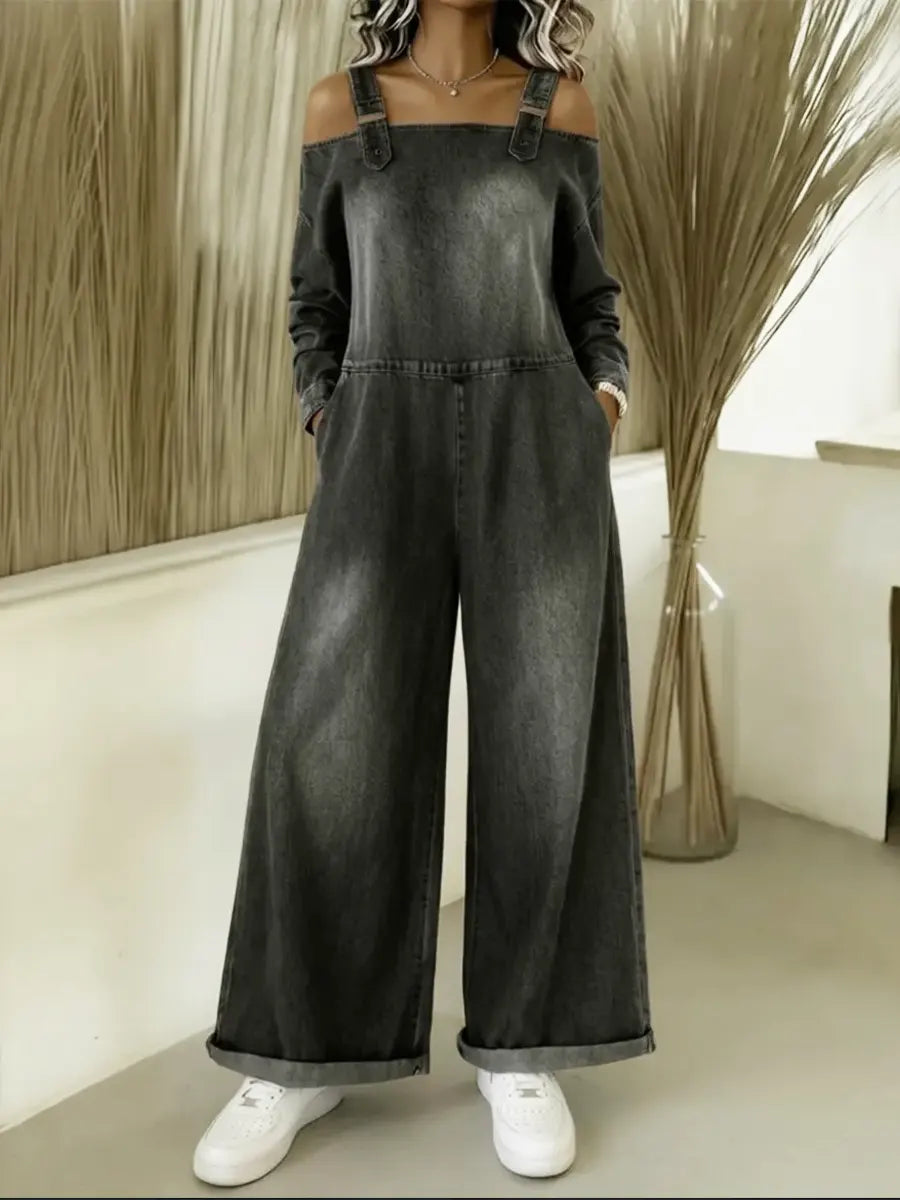 Laverie™ - Salopette Large en Denim Décontractée