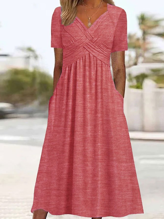 Malina™ - Robe Élégante à Silhouette Fluide et Décolleté en V