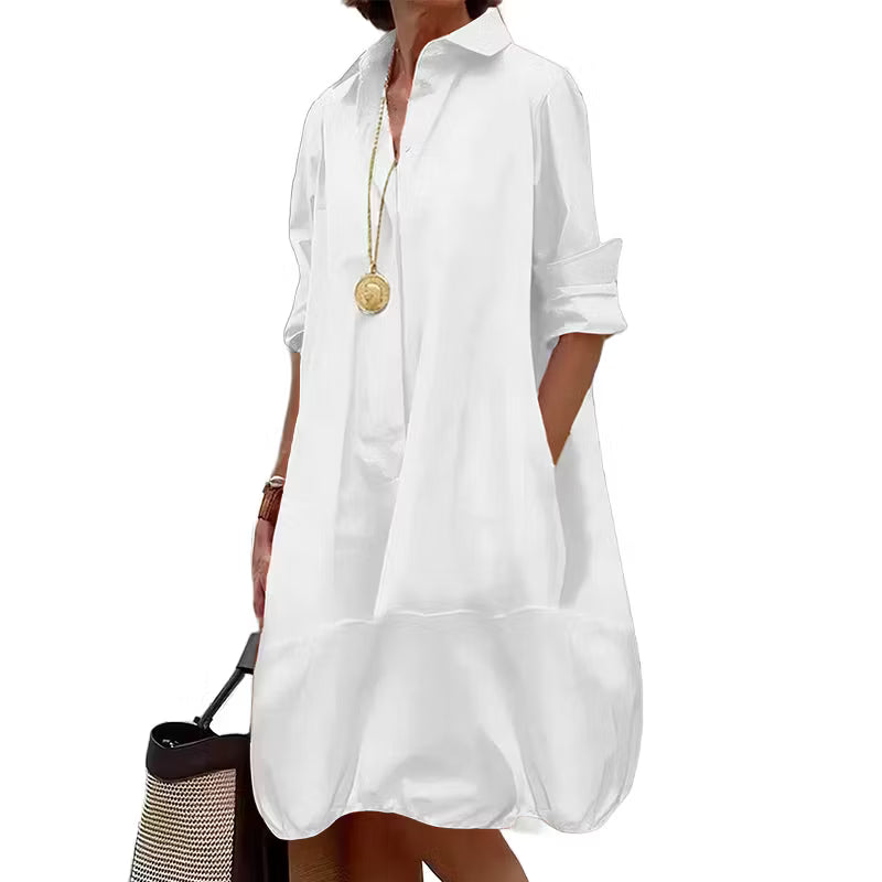 Mazarine - Robe femme boutonnée coupe ample