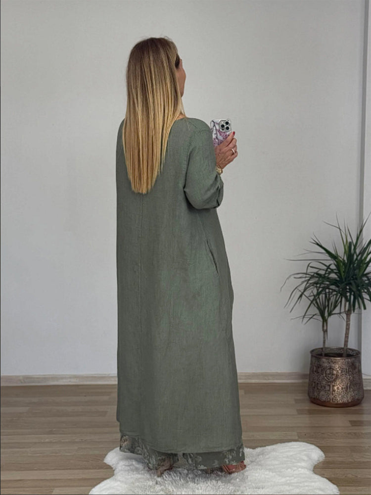 Ulina™ - Ensemble Décontracté avec Top Irrégulier et Pantalon à Jambes Larges