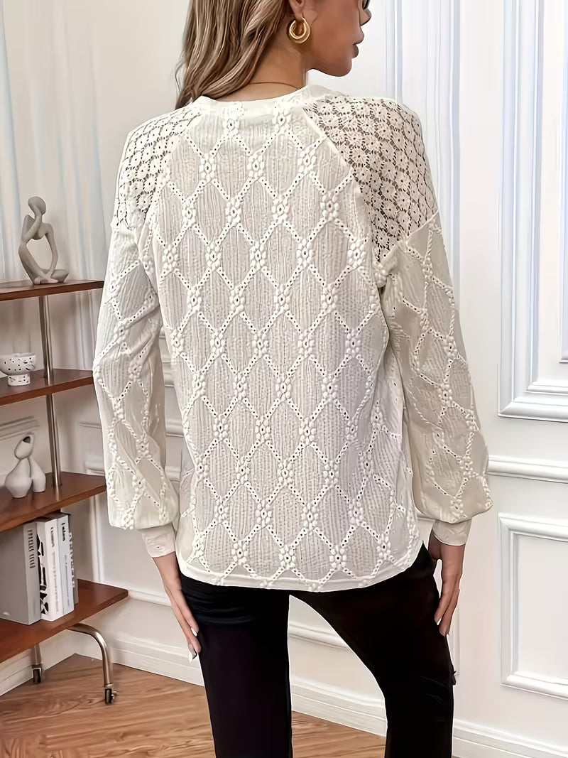 Gisellae™ - Blouse À Motif Et À Manches Longues
