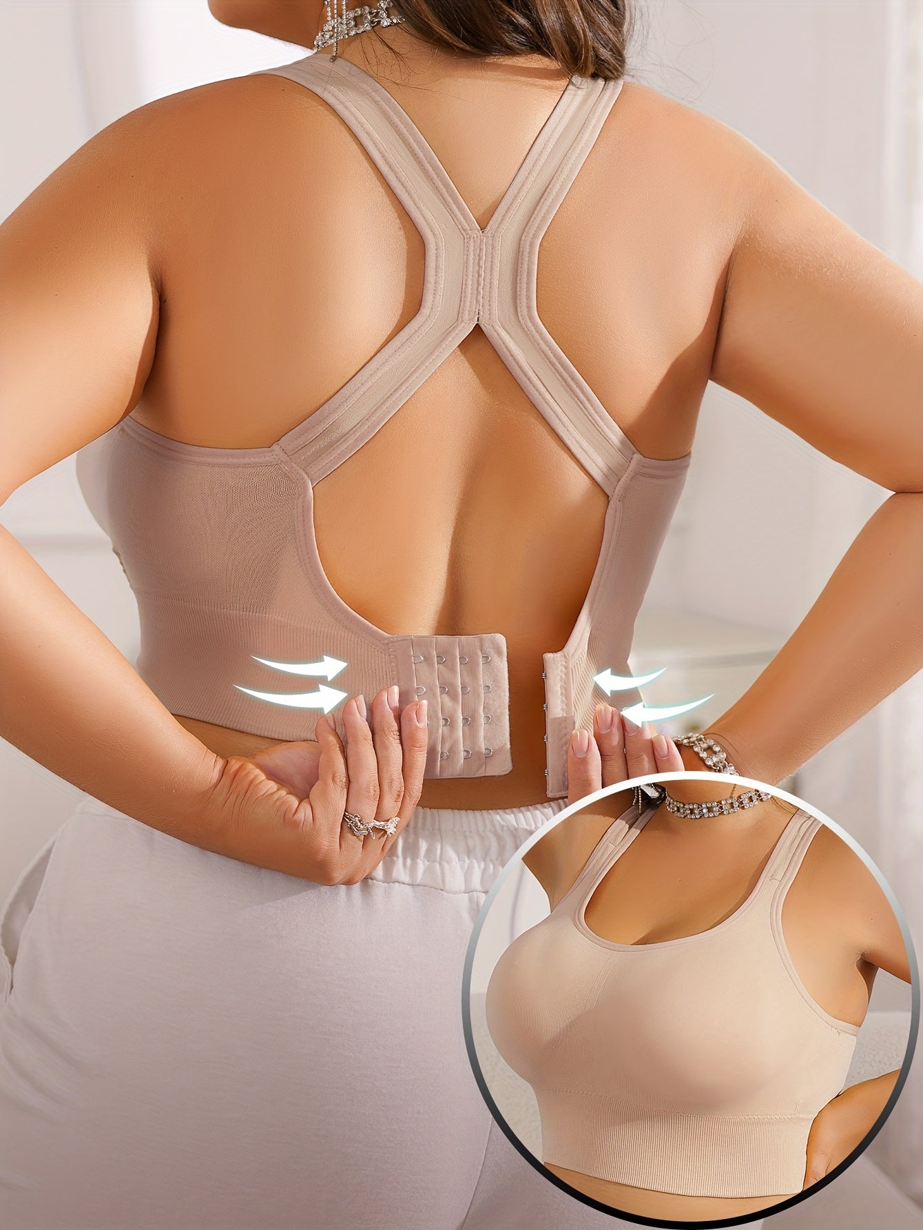 Vittoria™ - Brassière Sportive Grande Taille avec Coussinets Amovibles et Bretelles Réglables