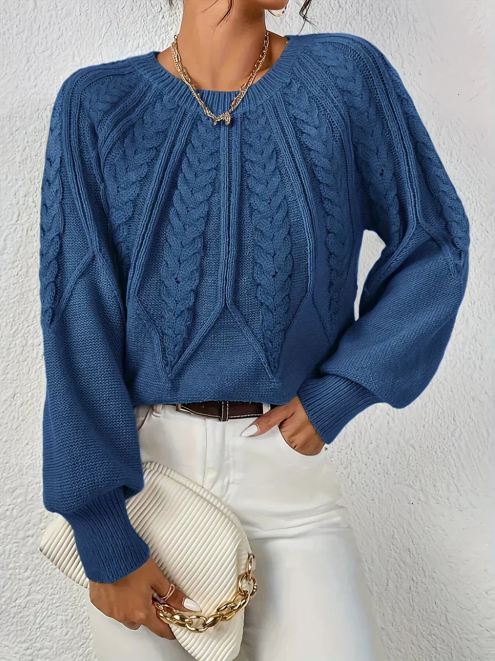Cezanne™ - Pull épais à manches bouffantes pour femme