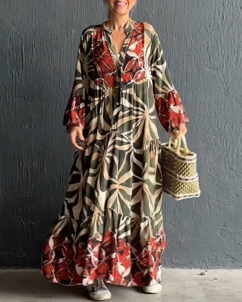 Anika™ - Robe de vacances imprimée décontractée