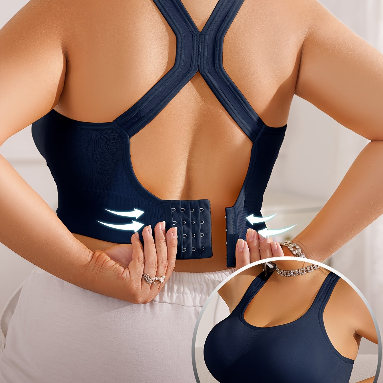 Vittoria™ - Brassière Sportive Grande Taille avec Coussinets Amovibles et Bretelles Réglables