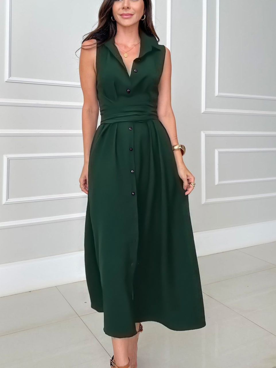 Romaine™ - Robe Élégante avec Couverture du Ventre