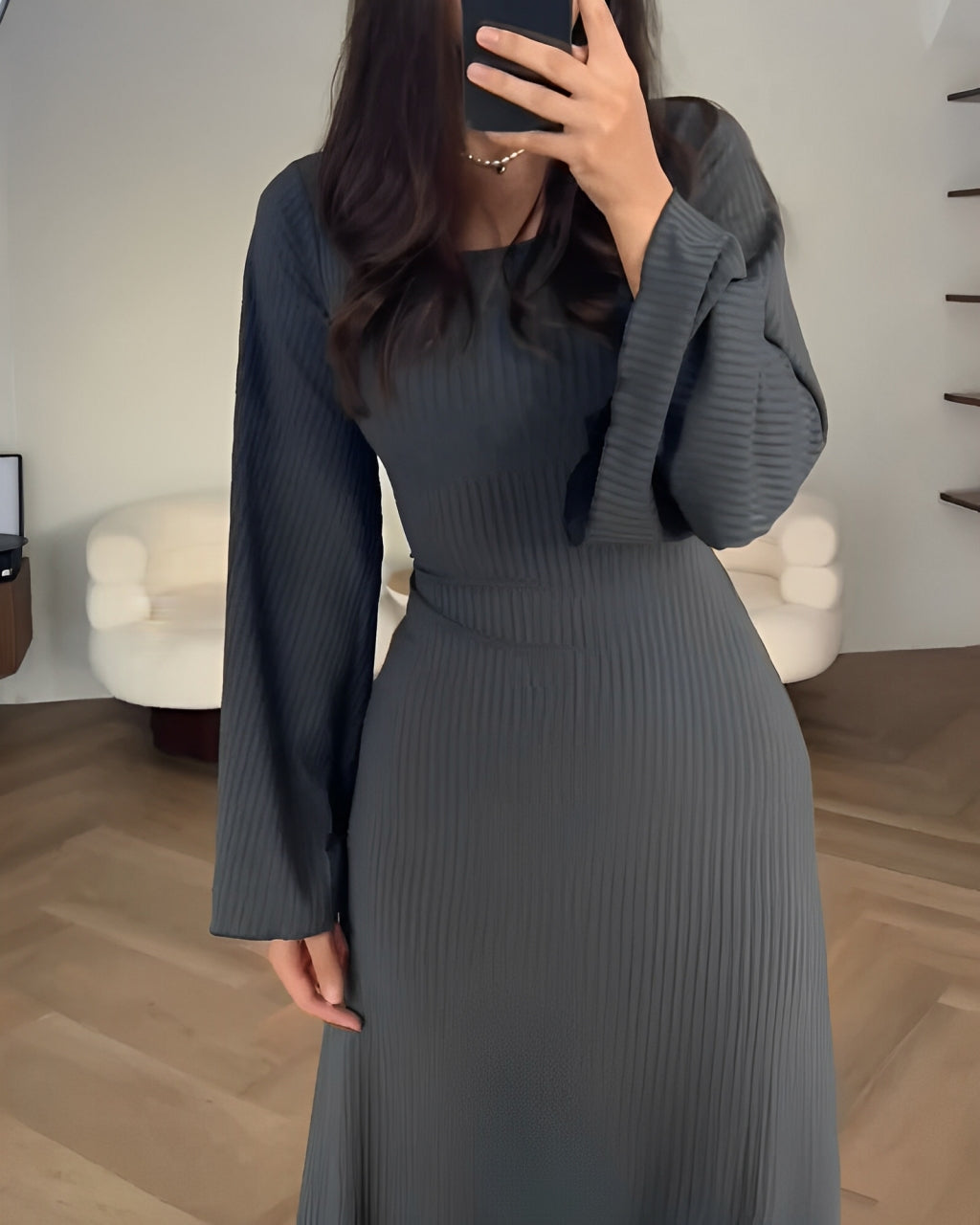 Sandrine™ - Robe Maxi Élégante en Maille