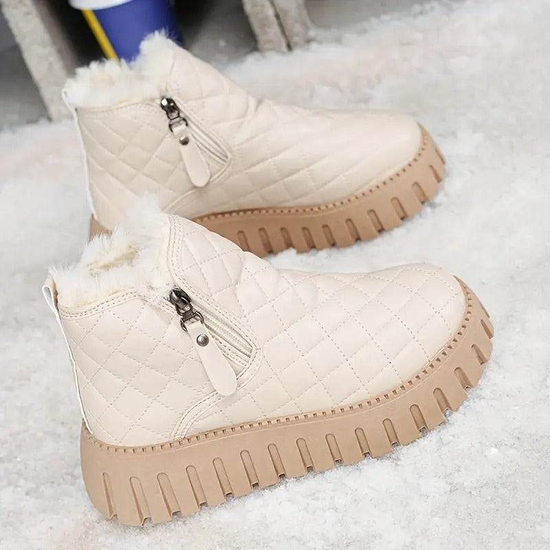 Riviana™ - Bottes d’hiver pour femme en cuir avec soutien orthopédique