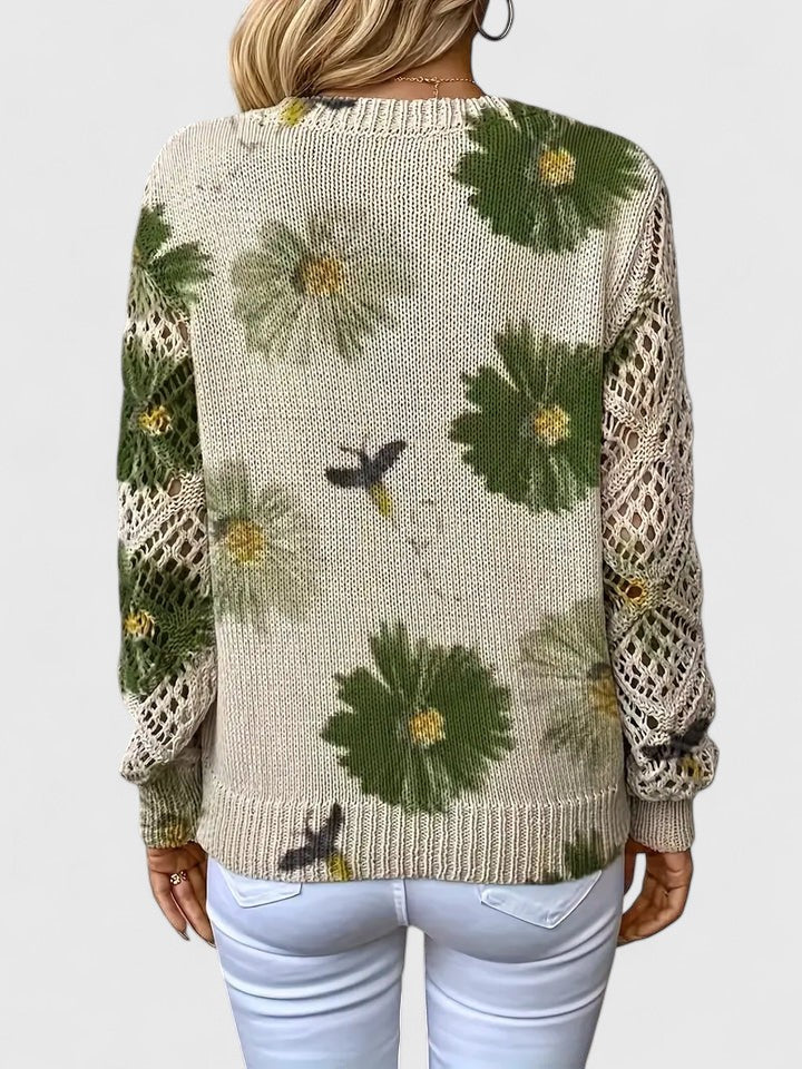 Marisavina - Pull Floral Vintage Élégant
