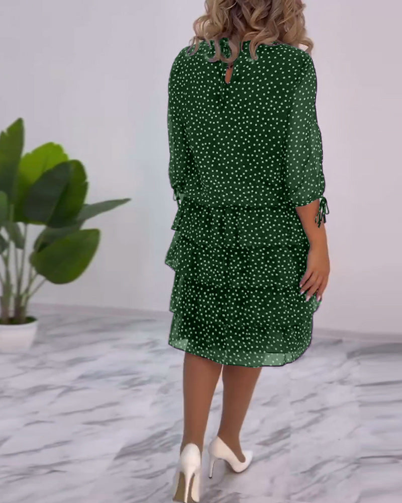 Camille™ - Robe à Pois Superposée Festive