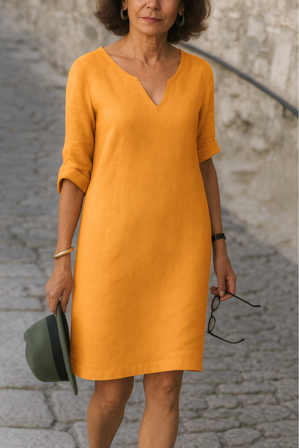 Lunéa™ - Robe Élégante avec Décolleté en V