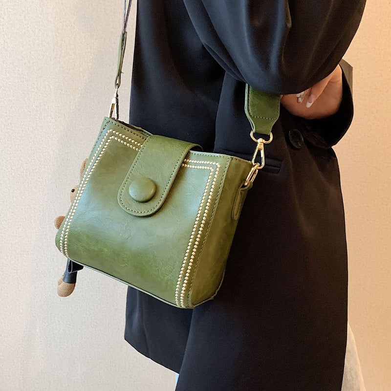 Marguerite™ - Sac Carré Rétro en PU Souple pour Femmes