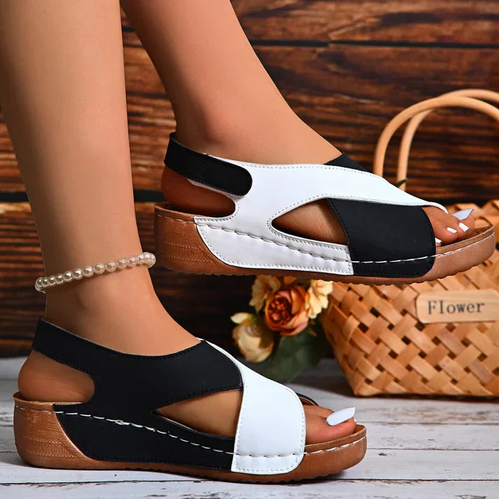 Milena™ - Sandales Orthopédiques avec Talon Oblique Ultra Confortables pour Femme