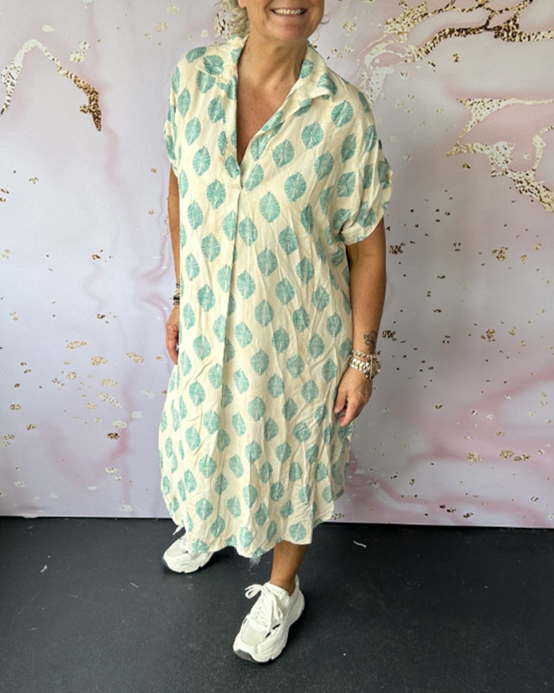 Davina™ - Robe Chemise Ample à Manches Courtes